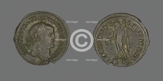 Coin Portraying Emperor Constantius I, 305-306. Creator: Unknown.