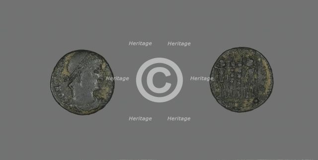 Coin Portraying Emperor Constantius I, 3rd-4th century. Creator: Unknown.