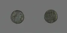 Coin Portraying Emperor Constantius I, 3rd-4th century. Creator: Unknown