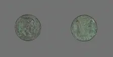 Coin Portraying Emperor Constantius II, after 340. Creator: Unknown