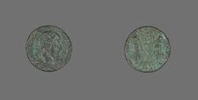 Coin Portraying Emperor Constantius II, after 340. Creator: Unknown
