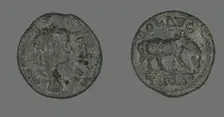 Coin Portraying Emperor Caracalla, 198-217 CE. Creator: Unknown