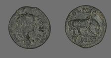 Coin Portraying Emperor Caracalla, 198-217 CE. Creator: Unknown