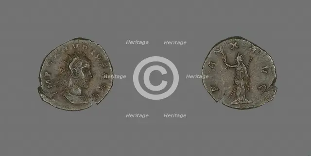Coin Portraying Emperor Claudius Gothicus, 268-270. Creator: Unknown.