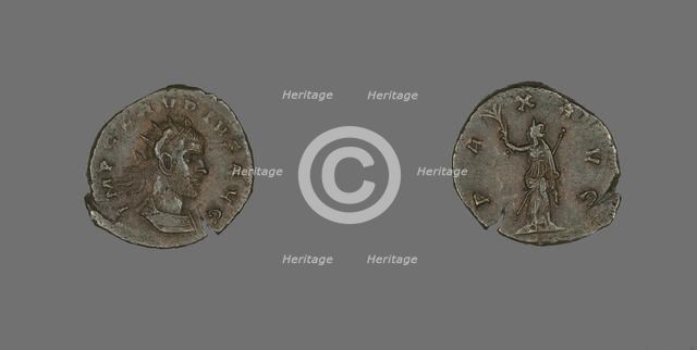 Coin Portraying Emperor Claudius Gothicus, 268-270. Creator: Unknown.