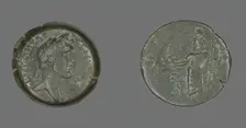 Coin Portraying Emperor Antoninus Pius, 149-150. Creator: Unknown