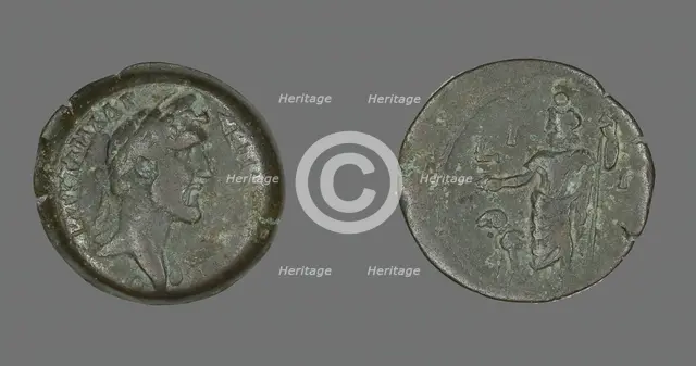 Coin Portraying Emperor Antoninus Pius, 149-150. Creator: Unknown.