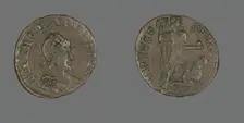 Coin Portraying Emperor Arcadius, 383-408 CE. Creator: Unknown