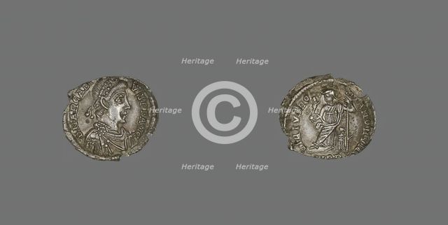 Coin Portraying Emperor Arcadius, 392-395. Creator: Unknown.