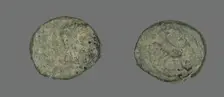 Coin Portraying Emperor Augustus, 27 BCE-14 CE. Creator: Unknown