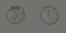 Coin Portraying Emperor Augustus, 27 BCE-14 CE. Creator: Unknown