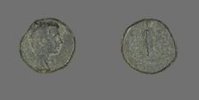 Coin Portraying Emperor Augustus, 27 BCE-14 CE. Creator: Unknown