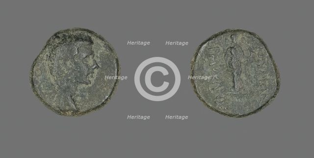 Coin Portraying Emperor Augustus, 27 BCE-14 CE. Creator: Unknown.