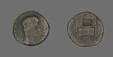 Coin Portraying Emperor Augustus, 27 BCE-14 CE. Creator: Unknown