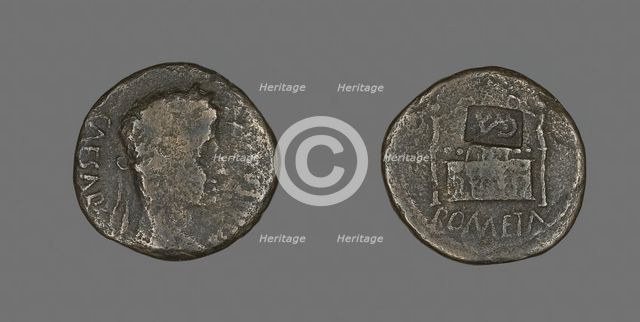 Coin Portraying Emperor Augustus, 27 BCE-14 CE. Creator: Unknown.