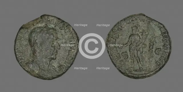 Coin Portraying Emperor Aurelian, 270-275. Creator: Unknown.