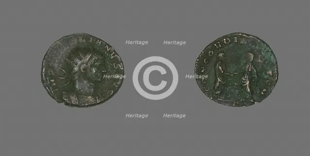 Coin Portraying Emperor Aurelian, 270-275. Creator: Unknown.