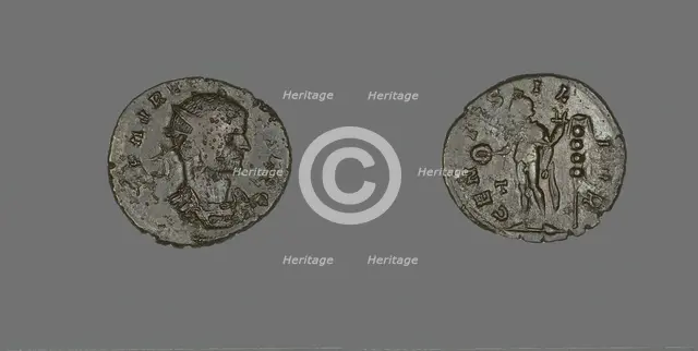 Coin Portraying Emperor Aurelian, 270-275. Creator: Unknown.