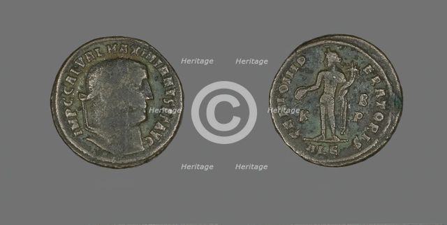 Coin Portraying Emperor Galerius Maximianus, 305-311. Creator: Unknown.