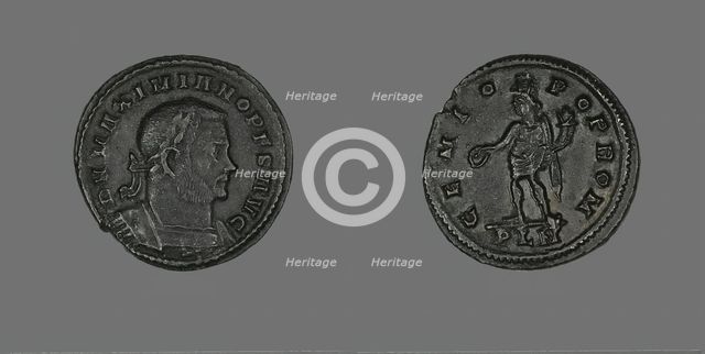 Coin Portraying Emperor Galerius Maximianus, (305 ?). Creator: Unknown.