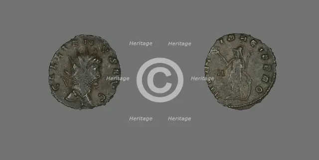 Coin Portraying Emperor Gallienus, 253-268. Creator: Unknown.
