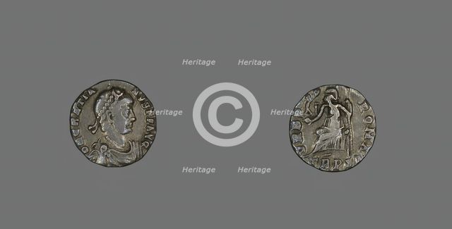 Coin Portraying Emperor Gratian, 367-375. Creator: Unknown.
