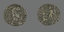 Coin Portraying Emperor Gratian, 367-383. Creator: Unknown
