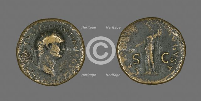 Coin Portraying Emperor Domitian, 81-96. Creator: Unknown.