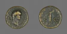 Coin Portraying Emperor Domitian, 81-96. Creator: Unknown