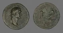 Coin Portraying Emperor Domitian, 88. Creator: Unknown