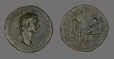 Coin Portraying Emperor Domitian, 88. Creator: Unknown