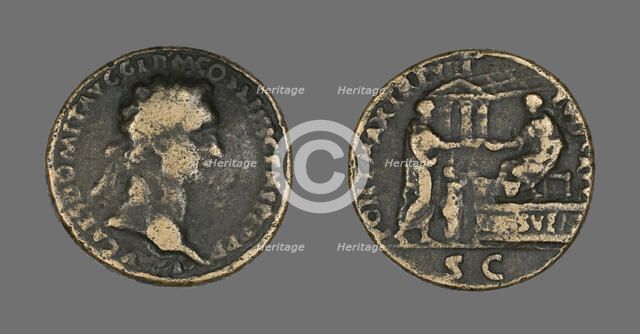 Coin Portraying Emperor Domitian, (88 ?). Creator: Unknown.