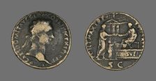 Coin Portraying Emperor Domitian, (88 ?). Creator: Unknown