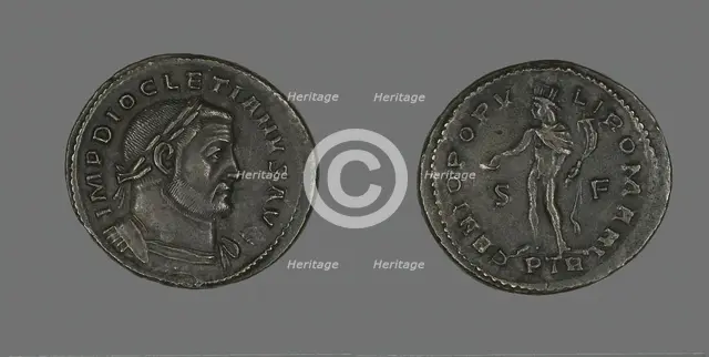 Coin Portraying Emperor Diocletian, 284-305. Creator: Unknown.