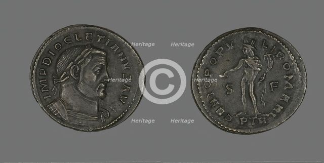 Coin Portraying Emperor Diocletian, 284-305. Creator: Unknown.