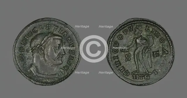 Coin Portraying Emperor Diocletian, 302-303. Creator: Unknown.