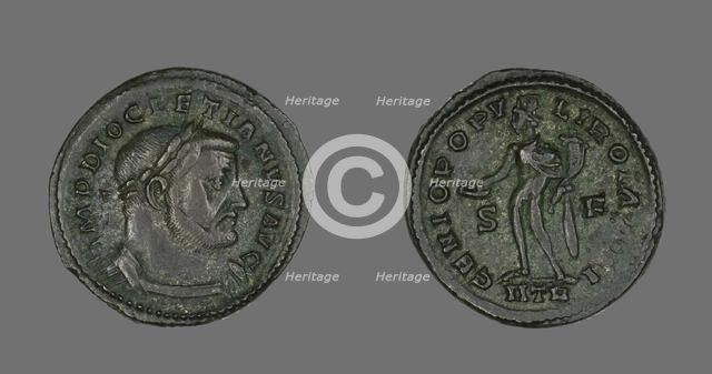 Coin Portraying Emperor Diocletian, 302-303. Creator: Unknown.