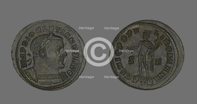 Coin Portraying Emperor Diocletian, 303-305. Creator: Unknown.