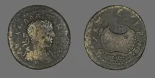 Coin Portraying Emperor Elagabalus, 218-222. Creator: Unknown