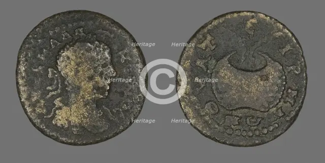 Coin Portraying Emperor Elagabalus, 218-222. Creator: Unknown.