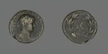 Coin Portraying Emperor Hadrian, 117-138. Creator: Unknown