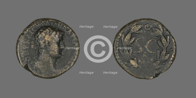 Coin Portraying Emperor Hadrian, 117-138. Creator: Unknown.