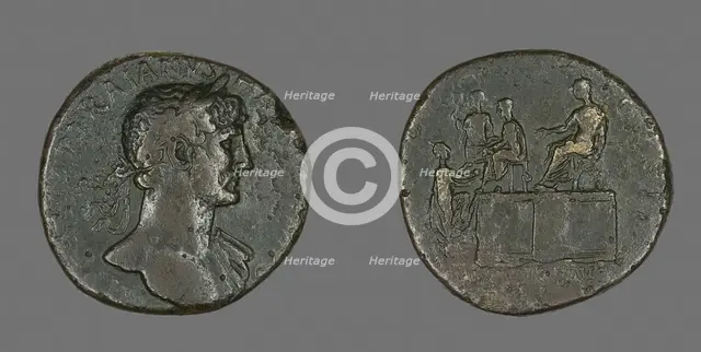 Coin Portraying Emperor Hadrian, 118. Creator: Unknown.