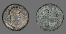 Coin Portraying Emperor Hadrian, 133-134. Creator: Unknown