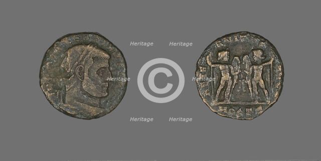 Coin Portraying Emperor Maxentius, 306-312. Creator: Unknown.