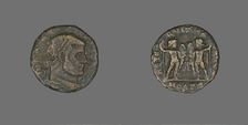 Coin Portraying Emperor Maxentius, 306-312. Creator: Unknown