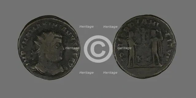Coin Portraying Emperor Maximianus, 286-305. Creator: Unknown.