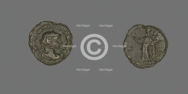 Coin Portraying Emperor Maximianus, 288-289. Creator: Unknown.