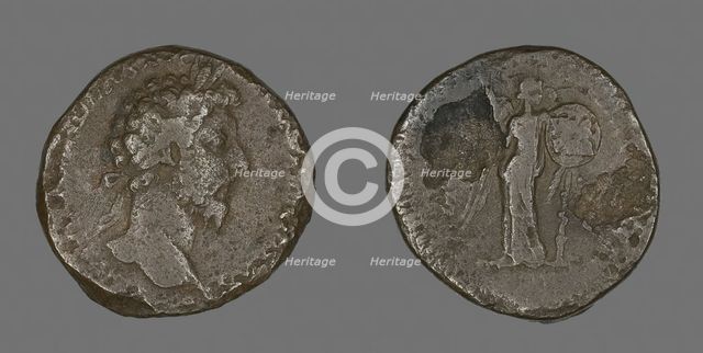 Coin Portraying Emperor Marcus Aurelius, 161-180 (166?). Creator: Unknown.