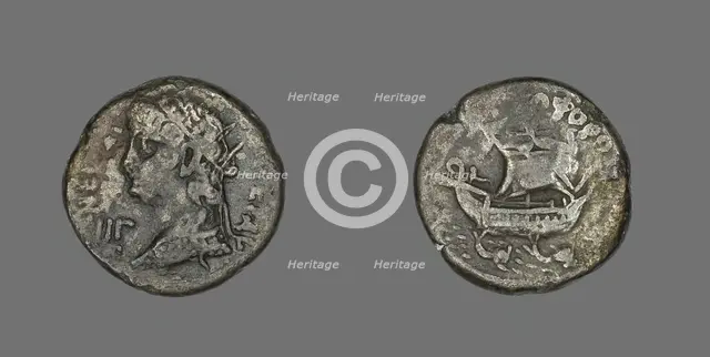 Coin Portraying Emperor Nero, 66-67. Creator: Unknown.